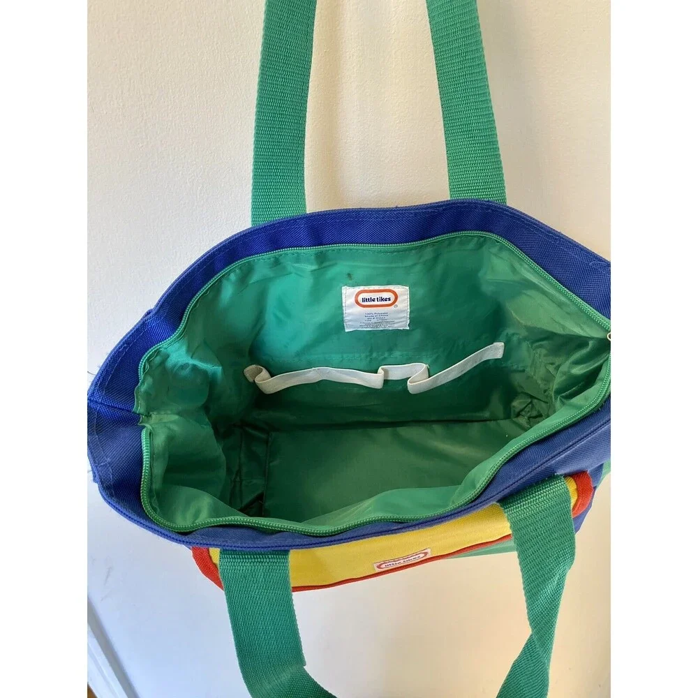 RARE Vintage 90s Little Tikes Diaper Bag Bottle Holder Color Block Bottle Holder